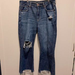 American Eagle, size 14, distressed denim jeans.